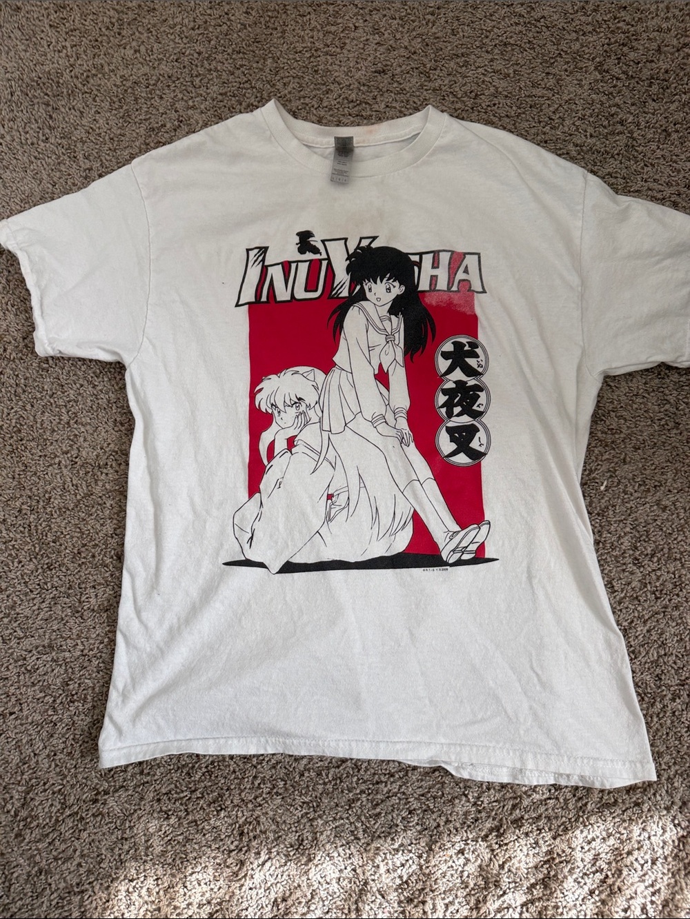 Gildan White Short-Sleeve Inuyasha Anime Graphic Tee